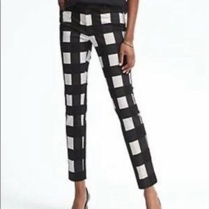 Banana Republic Sloan Gingham Cropped Pants Size 00